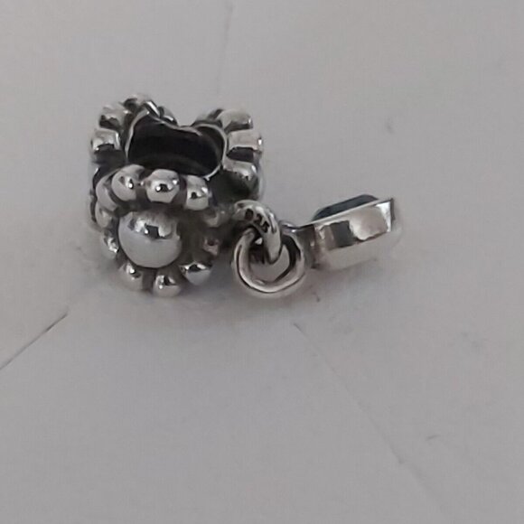 Authentic PANDORA *RETIRED*& RARE SS Blue Topaz Flower Daisy Dangle 790386TPP - Picture 10 of 16